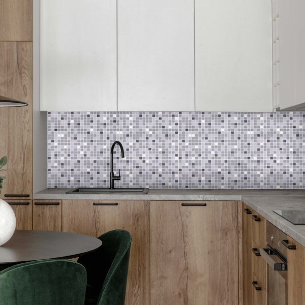 Панель ПВХ 0,3 мозаика Микс серый Панель ПВХ 0,3 мозаика Микс серый