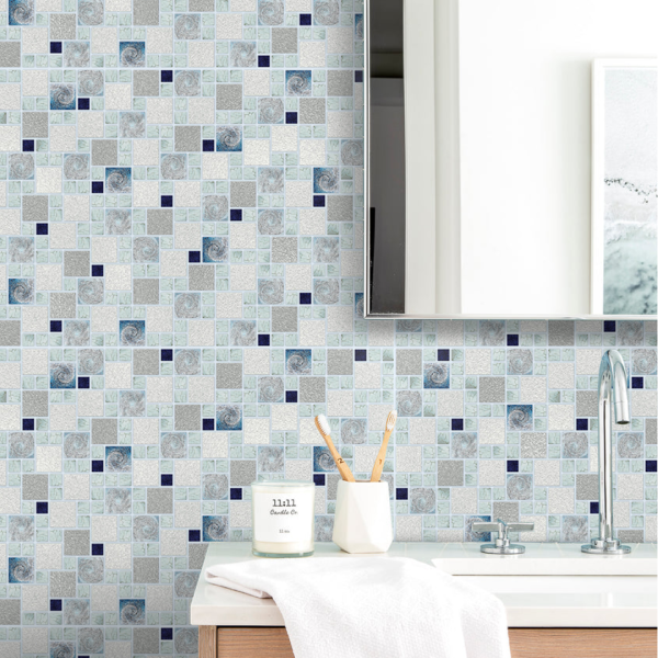 Панель ПВХ 0,3 мозаика Морская соль  Панель ПВХ 0,3 мозаика Морская соль