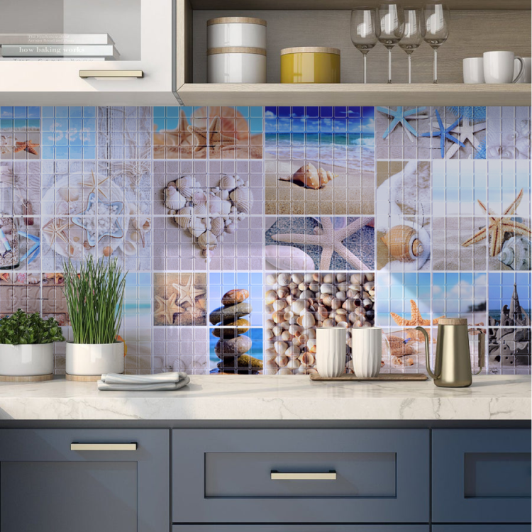 Панель ПВХ 0,3 мозаика Морской берег 