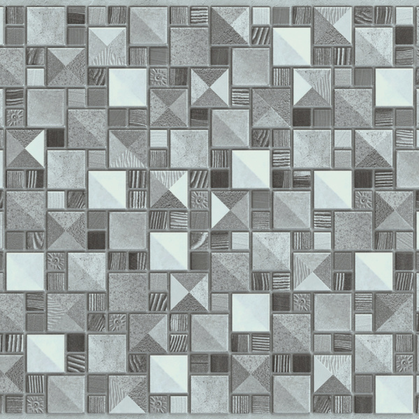 Панель ПВХ 0,3 мозаика Сахара серая