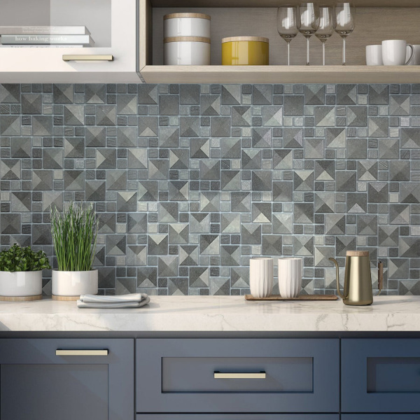 Панель ПВХ 0,3 мозаика Сахара серая