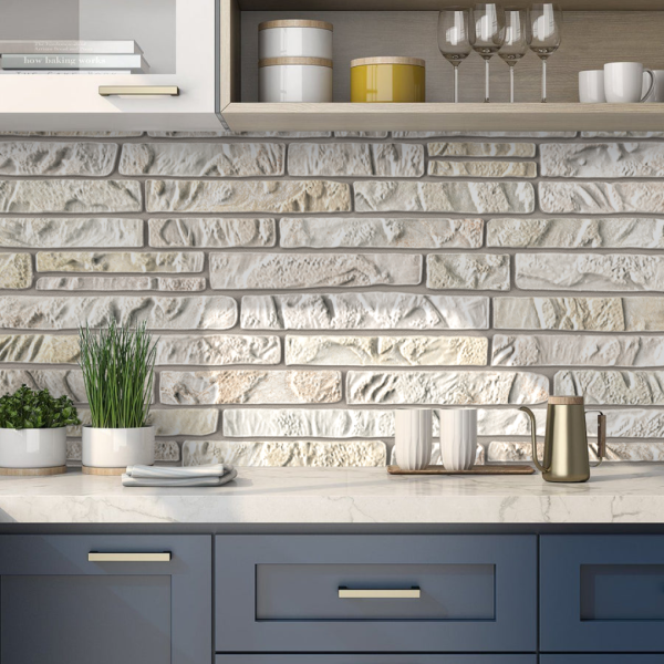 Панель ПВХ 0,3 мозаика Сланец бежевый Панель ПВХ 0,3 мозаика Сланец бежевый