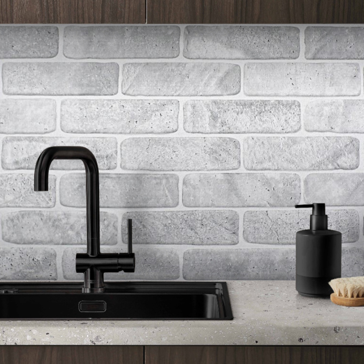 Панель ПВХ 0,3 кирпич Старый серый