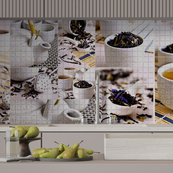 Панель ПВХ 0,3 мозаика Чайная церемония Панель ПВХ 0,3 мозаика Чайная церемония