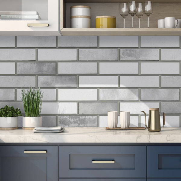 Панель ПВХ 0,4 кирпич Акцент серый Панель ПВХ 0,4 кирпич Акцент серый