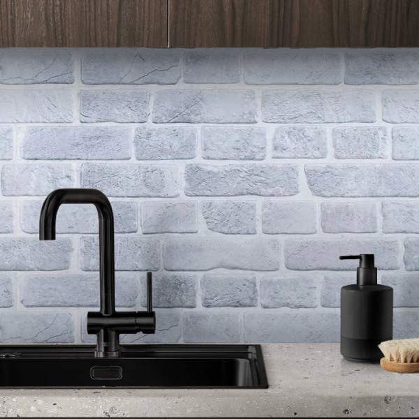 Панель ПВХ 0,4 кирпич Ретро серый