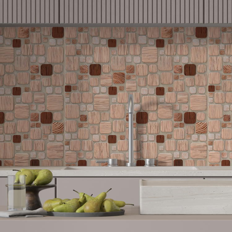 Панель ПВХ 0,3 мозайка на клеевой основе Ритм (10шт)