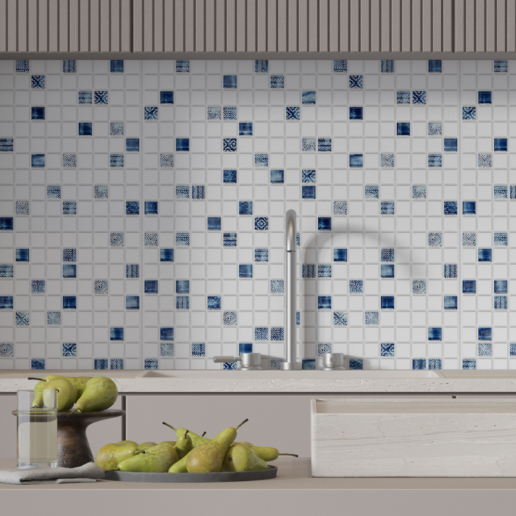 Панель ПВХ 0,3 мозайка на клеевой основе Северное сияние (10шт)