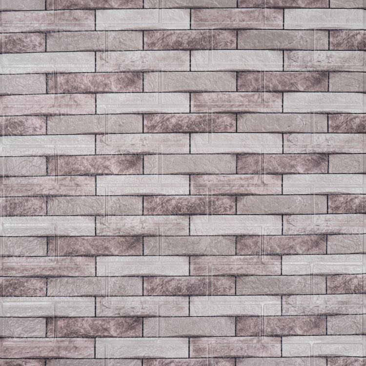 Панель ПВХ на клеевой основе "Кирпич Латте" 700*770мм Ultra  (10шт)