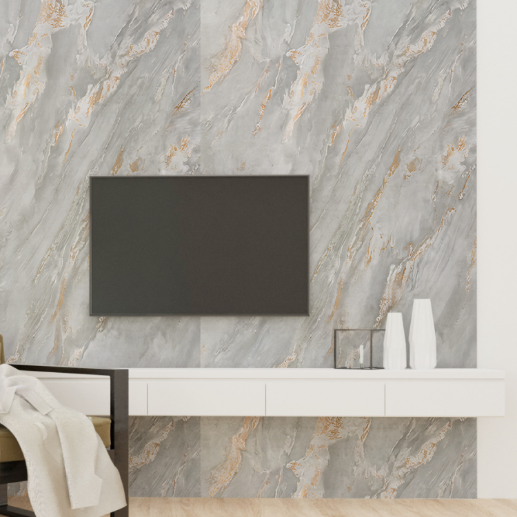 Панель PVC глянец Мелони Wall Парма серебро М-046 1200*600*1,5мм (4 шт в упак)