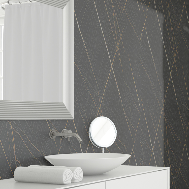 Панель PVC глянец Мелони Wall Чёрный сатин М-052/1 1200*600*1,5мм (4 шт в упак)