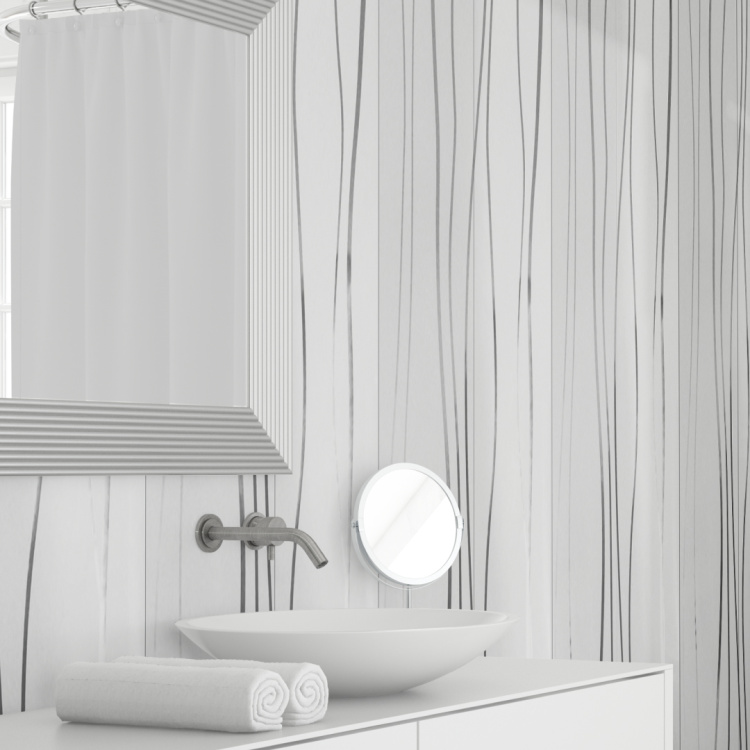 Панель ПВХ Голография Серебряные Нити СН 41 2,7*0,25 STELLA Premium