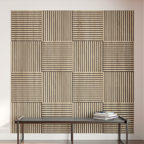 2К Панель Стеновая Акустическая Stella Comfort Standart Дуб Сонома 600х600х9 (уп.1шт.)