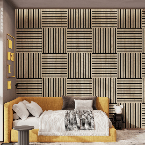 2К Панель Стеновая Акустическая Stella Comfort Standart Дуб Сонома 600х600х9 (уп.1шт.)