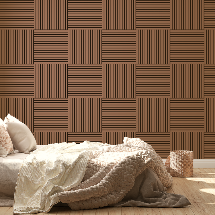 2К Панель Стеновая Акустическая Stella Comfort De Luxe Terracotta 600х600х9 (уп.1шт.)