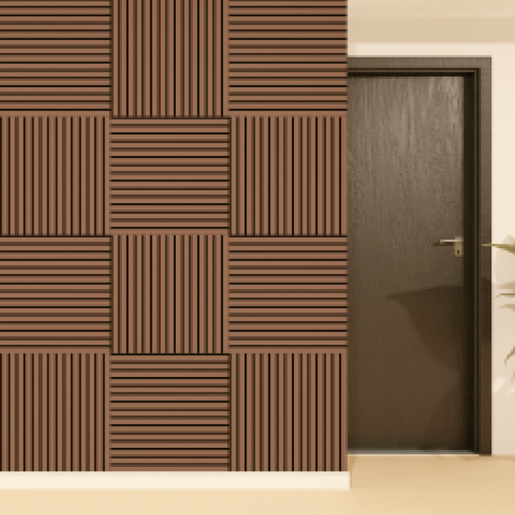 2К Панель Стеновая Акустическая Stella Comfort De Luxe Terracotta 600х600х9 (уп.1шт.)