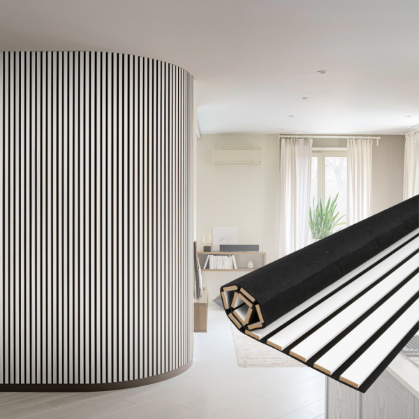 2К Панель Стеновая Акустическая Stella Comfort Standart Белый 2780х600х9 (уп.1шт.)