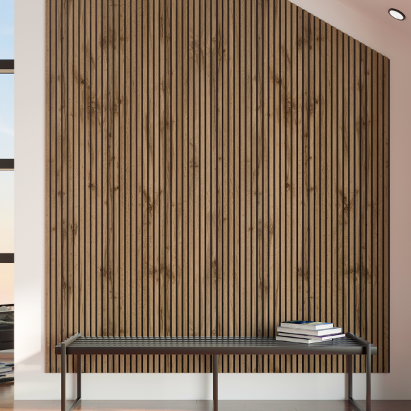 2К Панель Стеновая Акустическая Stella Comfort Light Пекан 2780х600х9 (уп.1шт.)