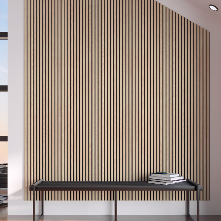 2К Панель Стеновая Акустическая Stella Comfort Light Дуб Снежный 2780х600х9 (уп.1шт.)