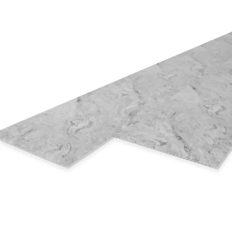 Панель ПВХ Мрамор Сантьяго 672 2,6*0,25 Stella Slim 5мм Light (15)