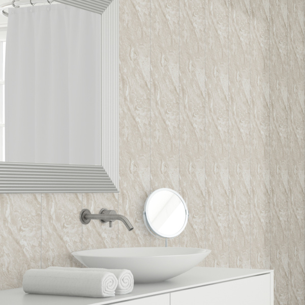 Панель ПВХ Мрамор Корсика 672/1 2,6*0,25 Stella Slim 5мм Light (15)