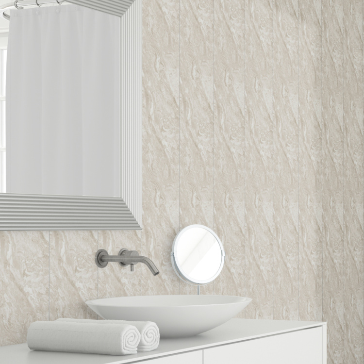 Панель ПВХ Мрамор Корсика 672/1 2,6*0,25 Stella Slim 5мм Light (15)