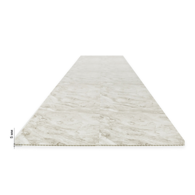 Панель ПВХ Мрамор Корсика 672/1 2,6*0,25 Stella Slim 5мм Light (15)