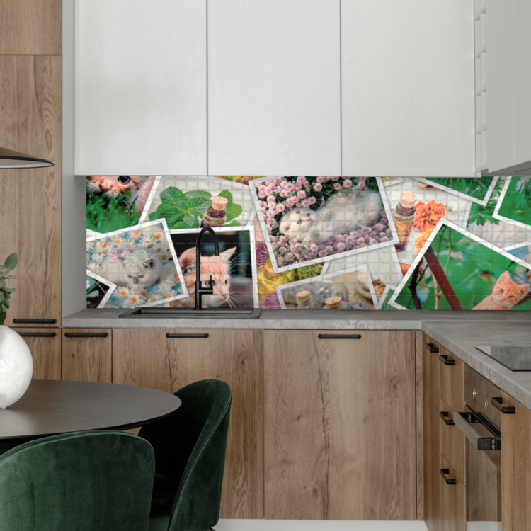 Панель ПВХ 0,3 мозаика «Котята» STELLA 