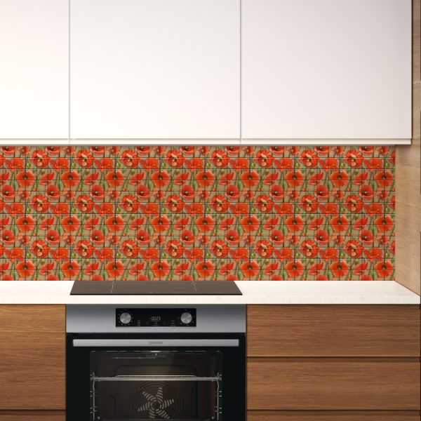 Панель ПВХ 0,3 мозаика Маки STELLA А