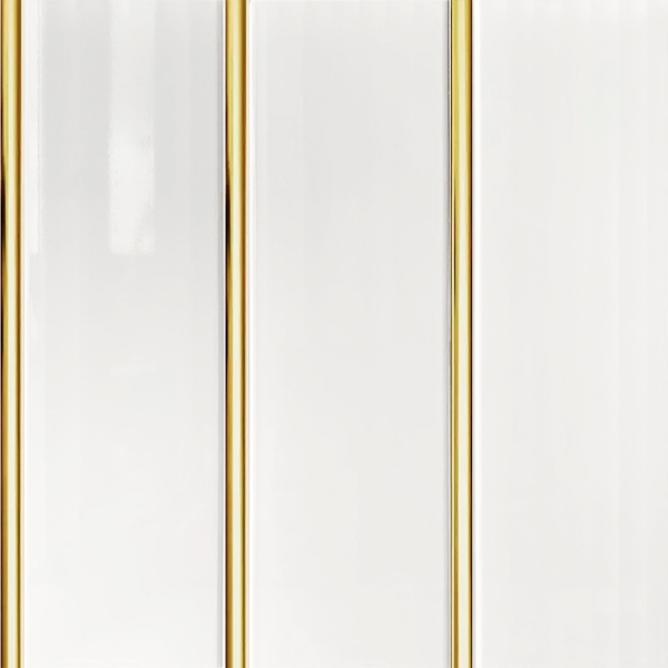 Панель ПВХ потолочная 2-х пол Лак Золото 0,25*3м (10шт.уп.) тм АКВАТОН