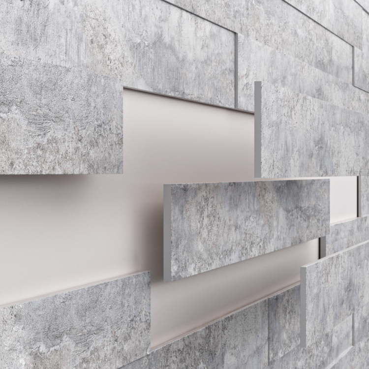 Панели МДФ Stella 3D Premium Бетон Чикаго (уп-1,13кв.м)