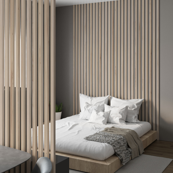 Интерьерная рейка МДФ Stella Бриона Light Макадамия 16*40*2700 (уп.8шт.)