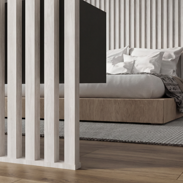 Интерьерная рейка МДФ Stella Бриона Light Орех Акира 16*40*2700 (уп.8шт.)