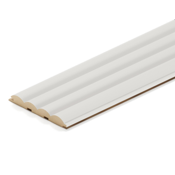 Панель Стеновая Реечная МДФ Stella Wave Standart Белый 2700x119x16 (4шт.упак.)