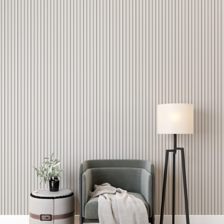 Панель Стеновая Реечная МДФ Stella Wave Standart Белый 2700x119x16 (4шт.упак.)