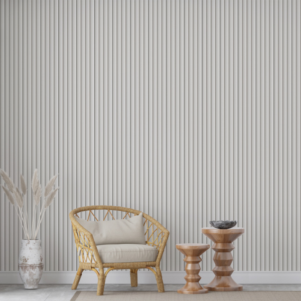 Панель Стеновая Реечная МДФ Stella Wave Standart Белый 2700x119x16 (4шт.упак.)