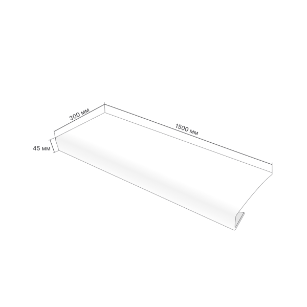 Накладка на подоконник ПВХ Stella Белая 300х1500 мм (6 шт. в упак.)