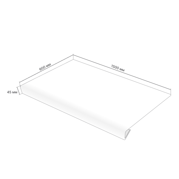 Накладка на подоконник ПВХ Stella Белая 600х1500 мм (6 шт. в упак.)