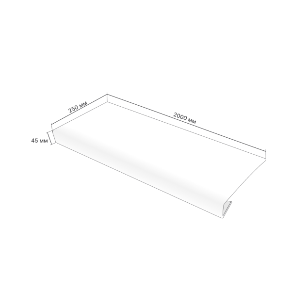 Накладка на подоконник ПВХ Stella Белая 250х2000 мм (6 шт. в упак.)