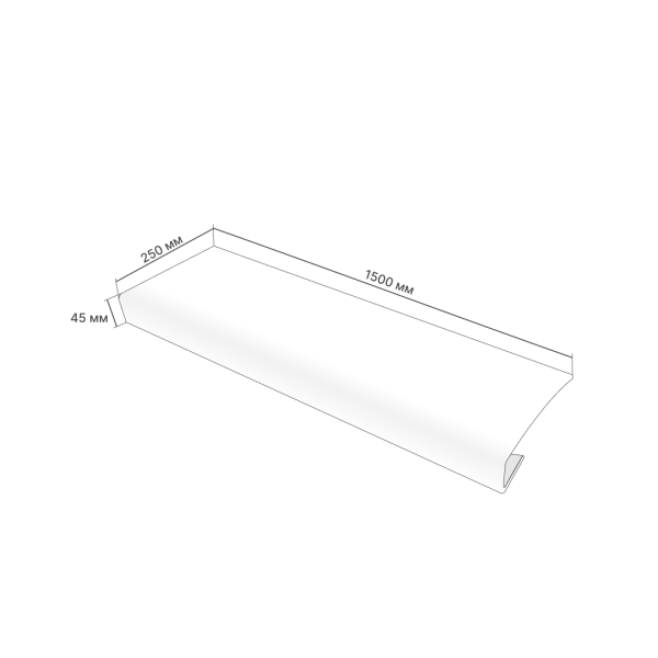 Накладка на подоконник ПВХ Stella Белая 250х1500 мм (6 шт. в упак.)