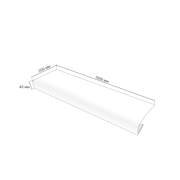 Накладка на подоконник ПВХ Stella 299 Темный Бетон 200х1500 мм (6 шт. в упак.)