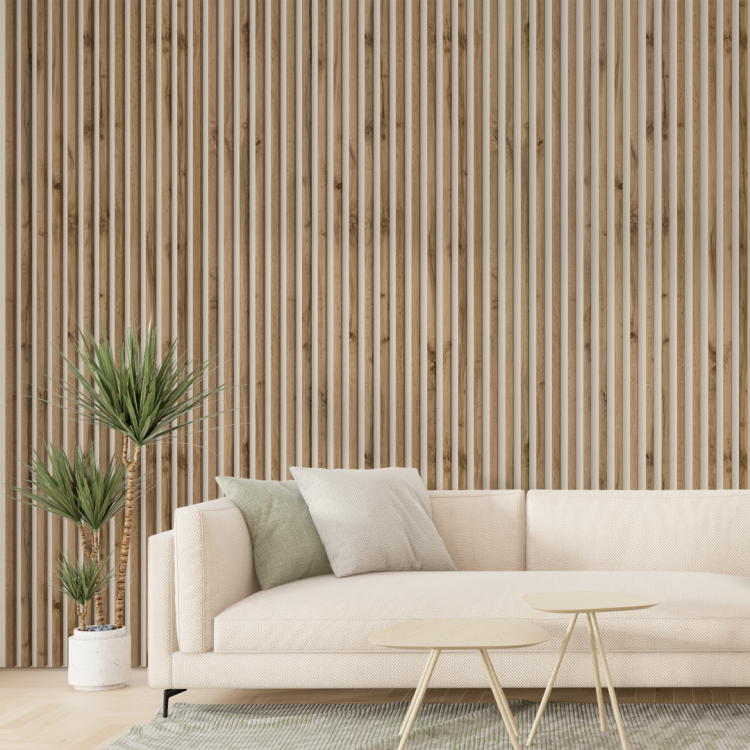 2К Рейка Интерьерная МДФ Stella Модель 12 Light Пекан 2800х27х12 (упак.15шт.)