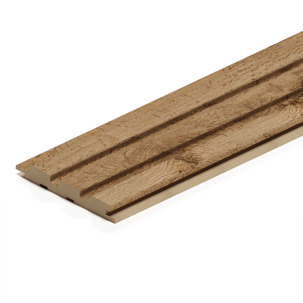 2К Панель Стеновая Реечная МДФ Stella Beats Light Пекан 2700x119x16 (4шт.упак.)