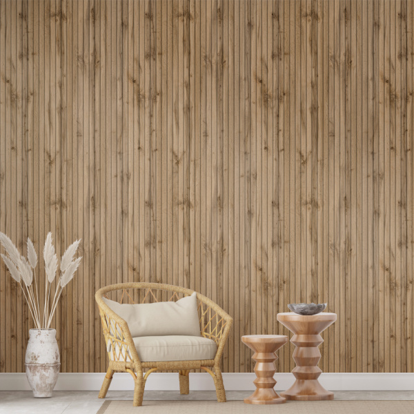 2К Панель Стеновая Реечная МДФ Stella Beats Light Пекан 2700x119x16 (4шт.упак.)