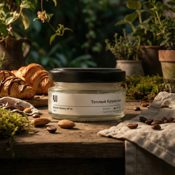 Ароматическая свеча Stella aroma Stunde Glassy Light №14 Теплый круассан 50 мл (упак.3шт.)