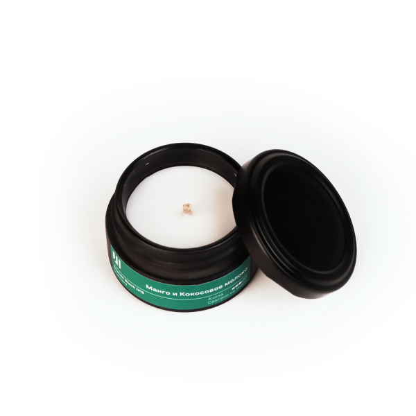 Ароматическая свеча Stella aroma Stunde Black Standard №6 Манго и Кокосовое молоко 50 мл (упак.3шт.)