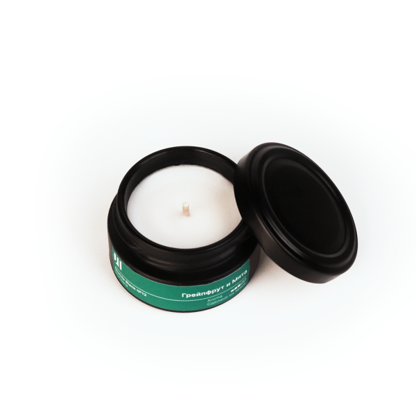 Ароматическая свеча Stella aroma Stunde Black Standard №12 Грейпфрут и Мята 50 мл (упак.3шт.)