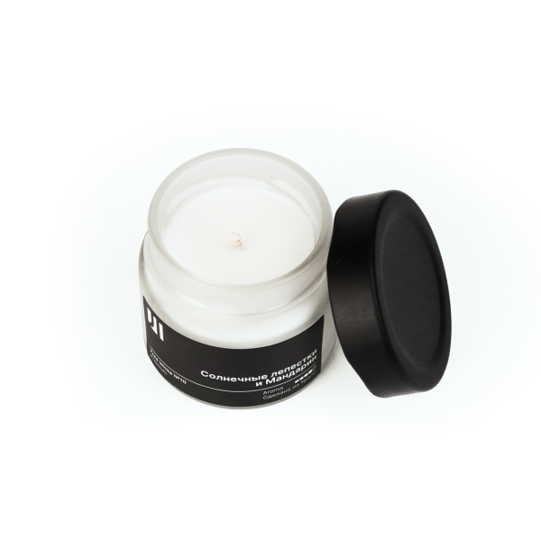 Ароматическая свеча Stella aroma Fred White Premium №10 Солнечные лепестки и мандарин 100 мл (упак.3шт.)