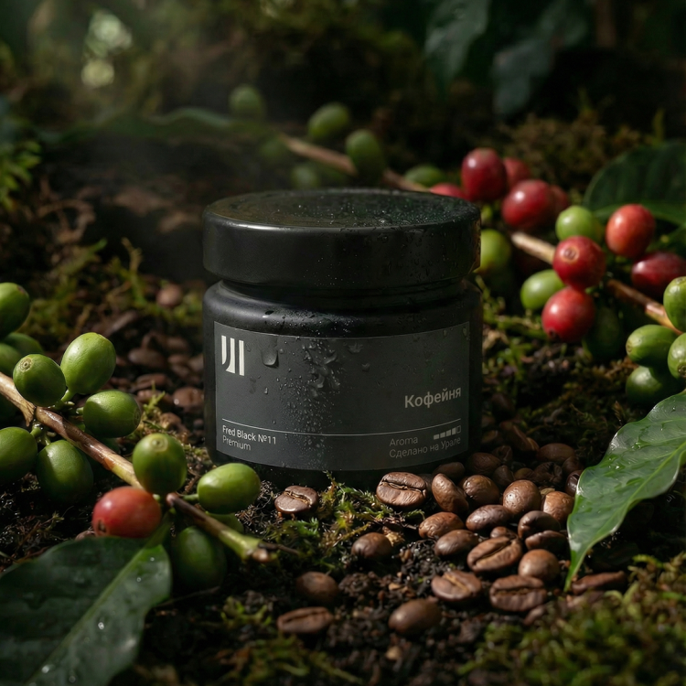 Ароматическая свеча Stella aroma Fred Black Premium №11 Кофейня 100 мл (упак.1шт.)