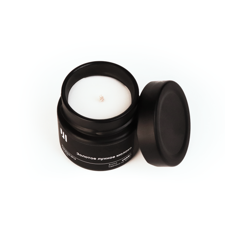 Ароматическая свеча Stella aroma Fred Black Premium №13 Золотое Лунное молоко 100 мл (упак.1шт.)